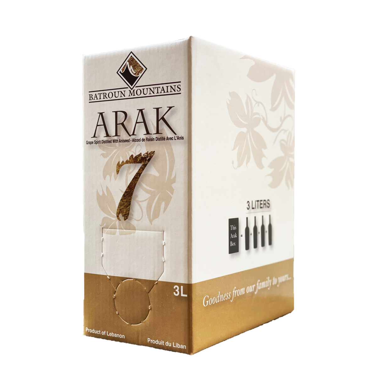 Batroun Mountains Arak 7 Bag in Box 3L 209 Lebanese Wine